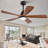 52 Inch Ceiling Fans with Lights and Remote Control, Outdoor Ceiling Fan for Patios, Black Ceiling Fan with Lights for Bedroom, Noiseless DC Motor, Dimmable Led 5 Solid Wood Blades-1847075483-1847075487