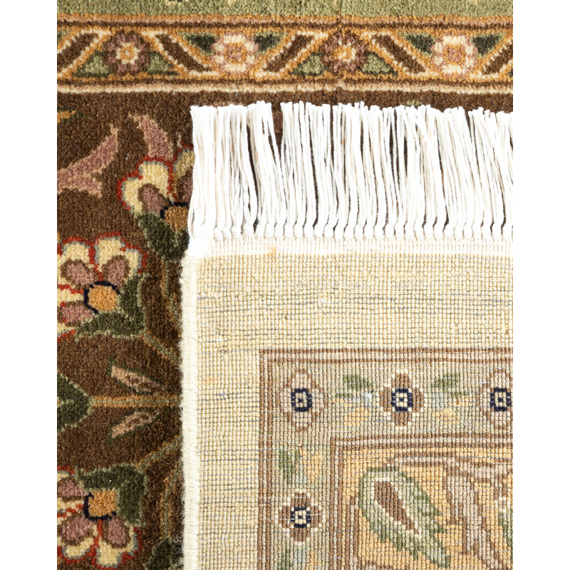 One-of-a-Kind Hayner Hand-Knotted 8'2" x 10'5" Area Rug in Ivory/Brown