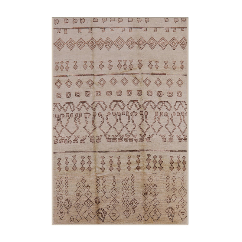 Tapis gris / brun Indianola Southwestern, Rectangle 8 pi x 12 pi