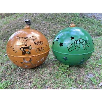 19.69 In. Giant Metal Jingle Bell  Ornament (set Of 2)