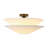 1 - Light French Medieval Linen Fabric Tiered Gull Semi Flush Mount