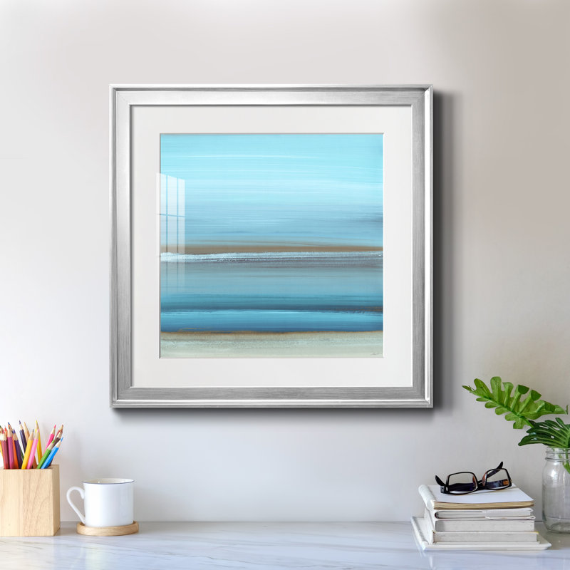 «By the Sea I» par J Paul, reproduction d'art sur papier encadrée, H 17,5 po x l 17,5 po x P 1,5 po