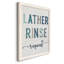 Lather Rinse Répétition - cadre photo, art textuel sur toile-1187212347-1187212344