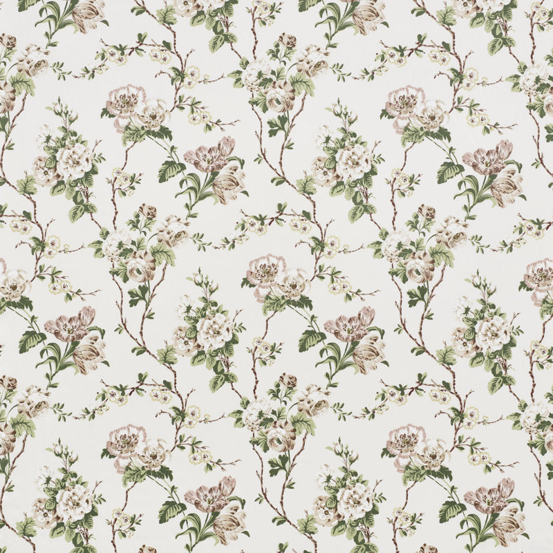 Schumacher x Veere Grenney Betty Chintz Fabric, Quiet Pink