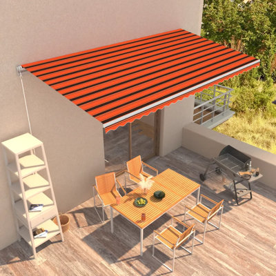 Dakota Fields 600cm W x 300cm D Fabric Cover Retractable Patio Awning
