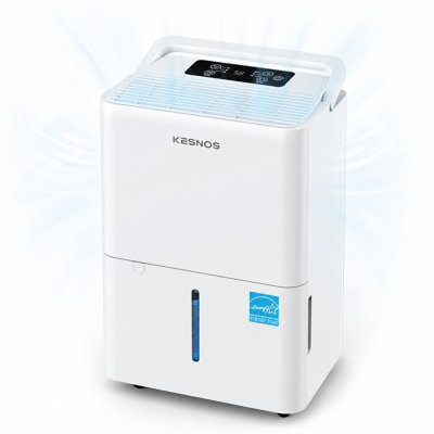 Déshumidificateur KESNOS Energy Star de 30 pintes pour la maison et les sous-sols, déshumidificateurs de 2 500 pieds carrés avec tuyau d'évacuation, 4 modes, dégivrage automatique, 36 dB ultra silencieux, minuterie 24 heures