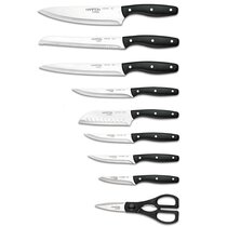 Hampton Forge HMC01E550S Rainbow Titanium – 10 Piece Knife Set with Blade  Guards, Stainless Steel