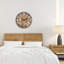 20-Inch Wooden Wall Clock With Metal Numbers
