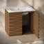 Ensemble de meuble-lavabo mural avec lavabo 24 po Judd-399043313-399043315