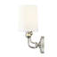 Meuble-lavabo à 2 lumières Winston Porter Tywonda avec abat-jour en tissu blanc-418818788