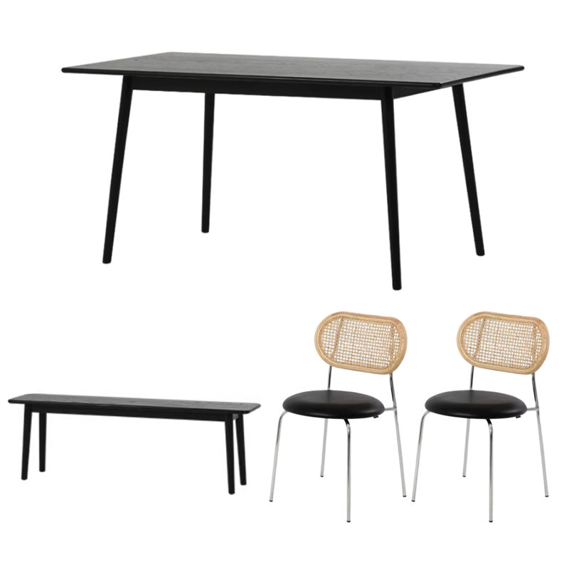 Ensemble de salle à manger rectangulaire, 3