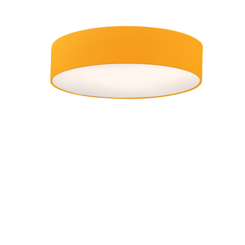Parvin Fabric LED Flush Mount, Yellow