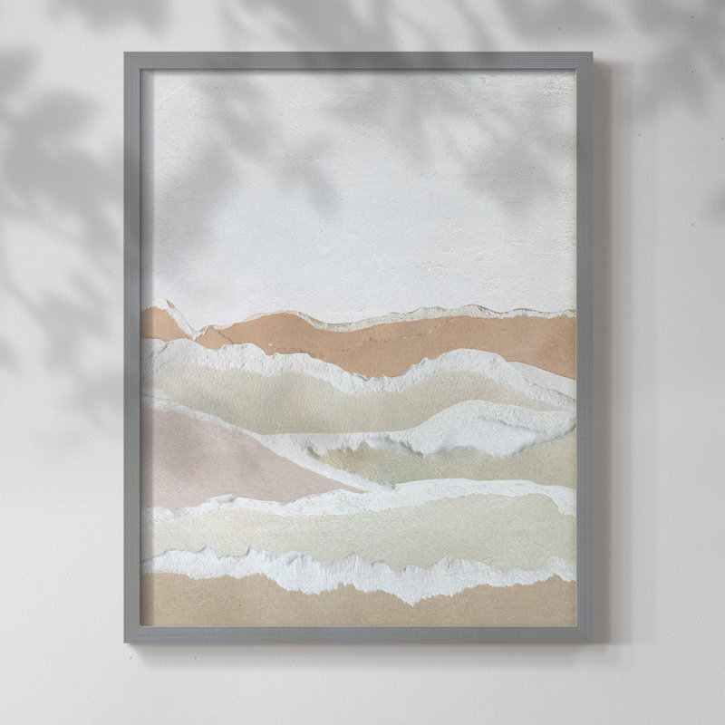 Collage Reflections II, reproduction encadrée - bois massif, H 30 po x l 24 po, Gris