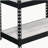 Natural and Black 4-tier Bookcase