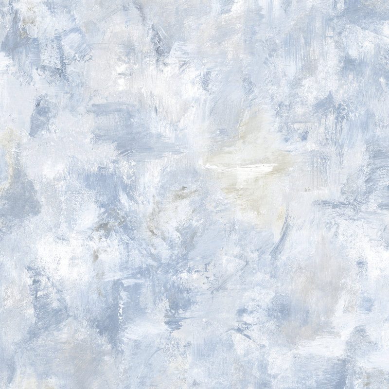 Rouleau de papier peint L 33 pi x l 20,5 po Enloe, Bleu / Gris