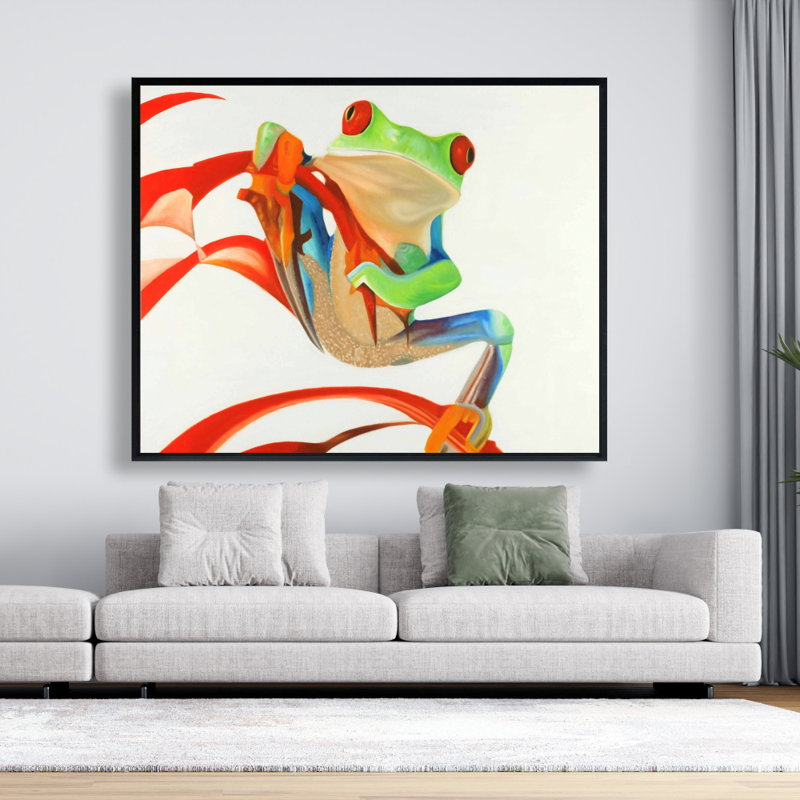 "Grenouille aux yeux rouges" sur toile