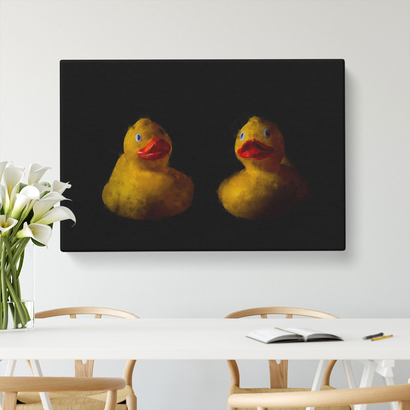 Yellow Rubber Ducks - Wrapped Canvas, 40cm H x 60cm W x 3cm D
