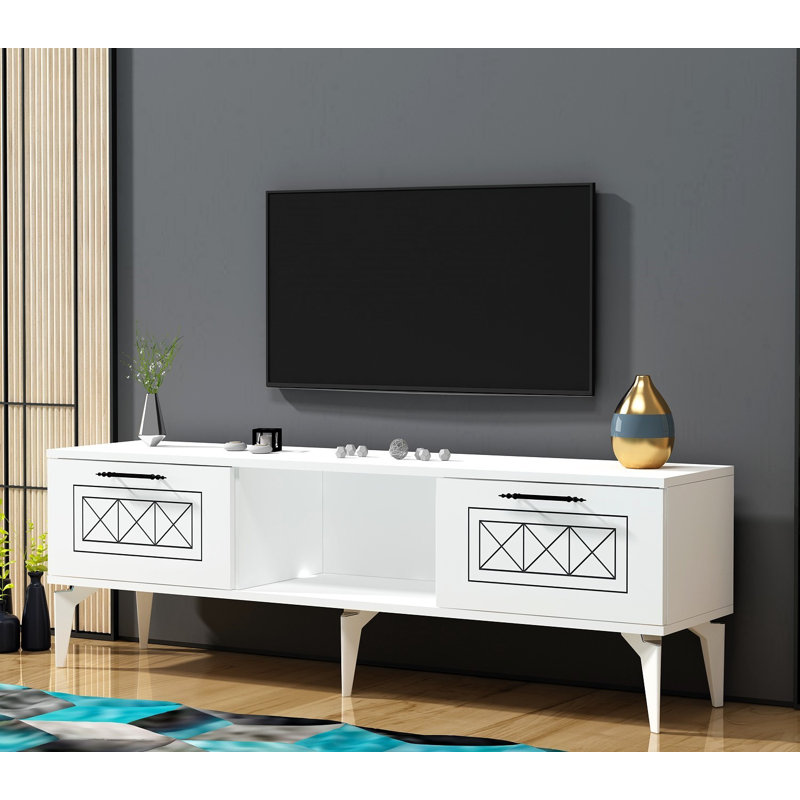 Burkinshaw Unfinished TV Stand for TVs up to 65", White