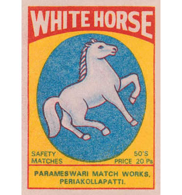 « white cheval », affiche rétro