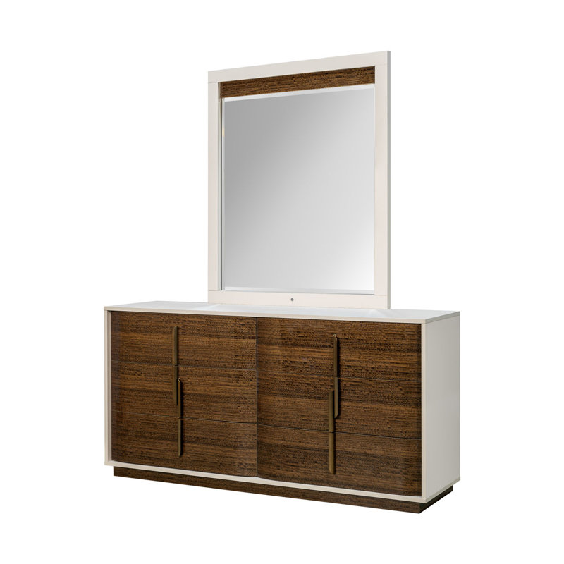 Pavira Walnut 6 - Drawer Dresser