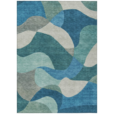 Machine Washable Indoor/Outdoor Jacinto ACN2141 Abstract Rug
