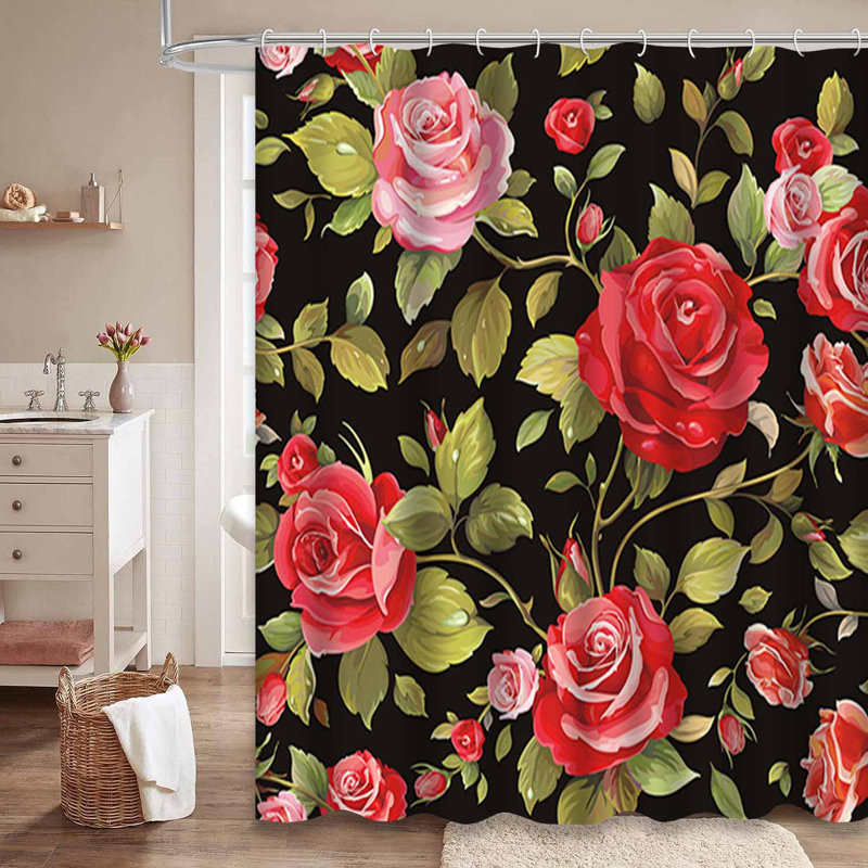Rideau de douche imperméable avec 12 crochets, L 72 po x l 72 po