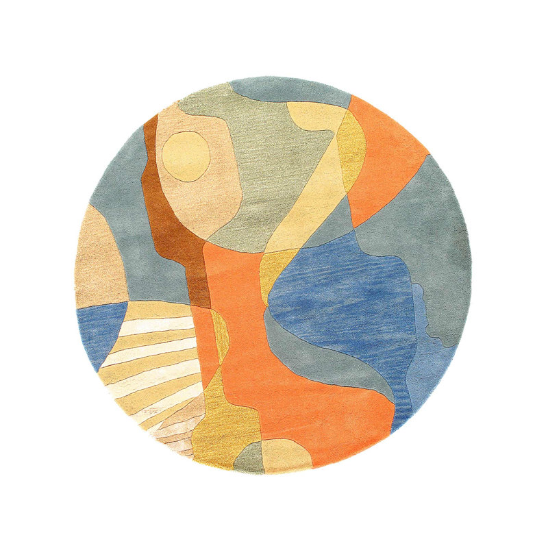 One-of-a-Kind Round 5' Hand Tufted Area Rug