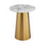 Ensemble de console Brookview en marbre blanc et or