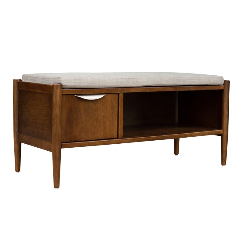 Banc d'appoint avec rangement et coussin rembourré Abdifatah