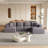 Boneless L Shaped Sectional with 6 Pillows-785336798