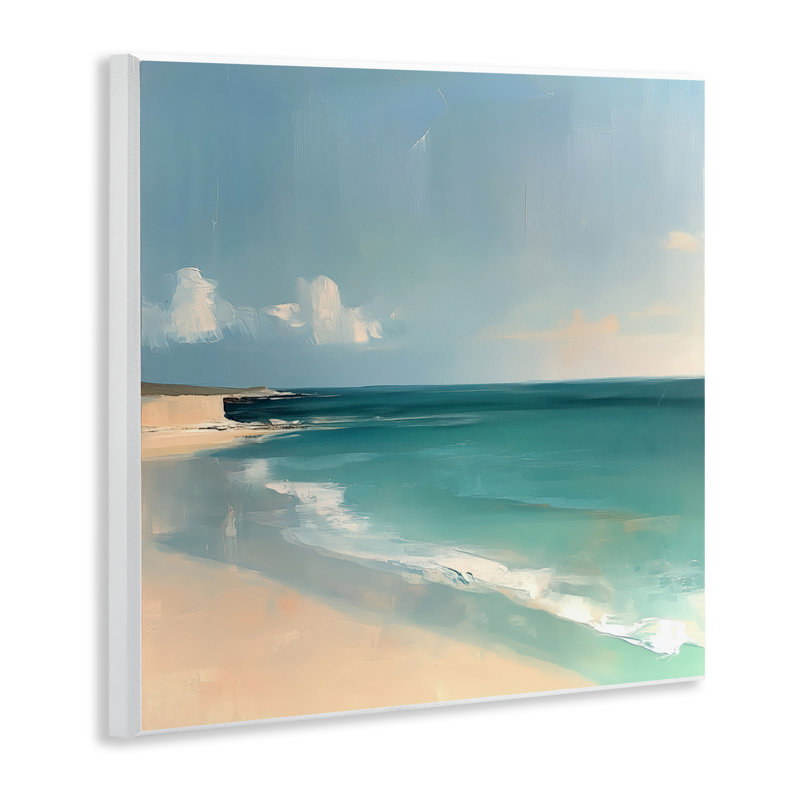 Plaque murale abstraite Turquoise Horizons, design par Annabelle Hall