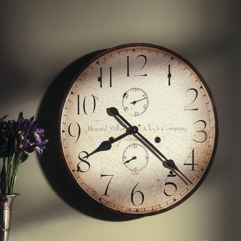 Wood Wall Clock, 63.5cm H x 63.5cm W x 4.45cm D
