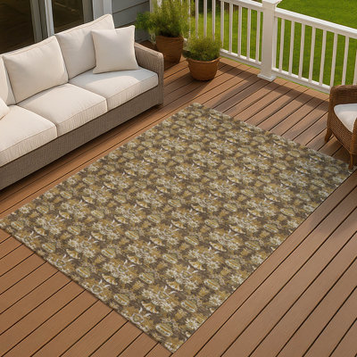 Tapis floral intérieur / extérieur lavable à la machine Chantille ACN2682