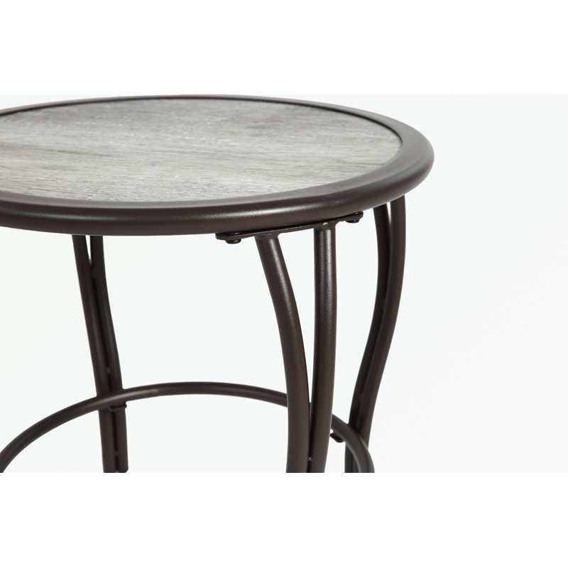 Ensemble de meubles de patio 3 pièces avec table basse, Bleu