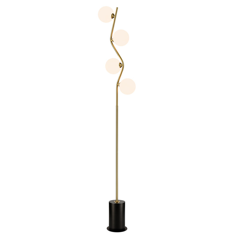 Dennehy 165cm Tree Floor Lamp, Gold, Beige