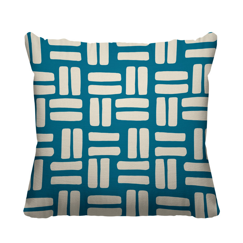 Housse et insert de coussin extérieur d'extérieur, L 15 po x H 15 po, Turquoise
