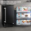 Machine à glaçons sous le comptoir commerciale - 120 lb / 24 heures avec seau de stockage de glace de 30 lb et porte réversible, machine à glace autoportante intégrée, nettoyage automatique / minuterie 24 heures, pour usage domestique et commercial
