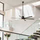 Draftsman 72-in Indoor/Outdoor Smart Ceiling Fan with Integrated LED + Remote