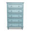 Commode 5 tiroirs Kolya - Finition bleue-615445348