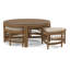 Raffles Rattan Cocktail Table with Benches-71441851-71441867