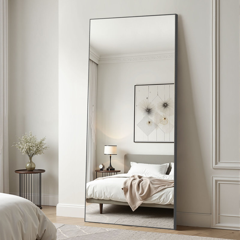 Arstides Metal Mirror, Black, 71" x 32"