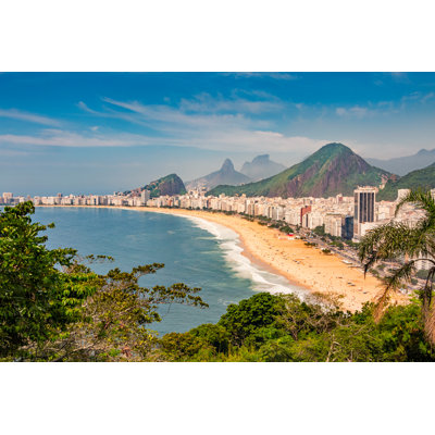 Rio De Janeiro Copacabana Beach Brazil by Benedek - Wrapped Canvas Print