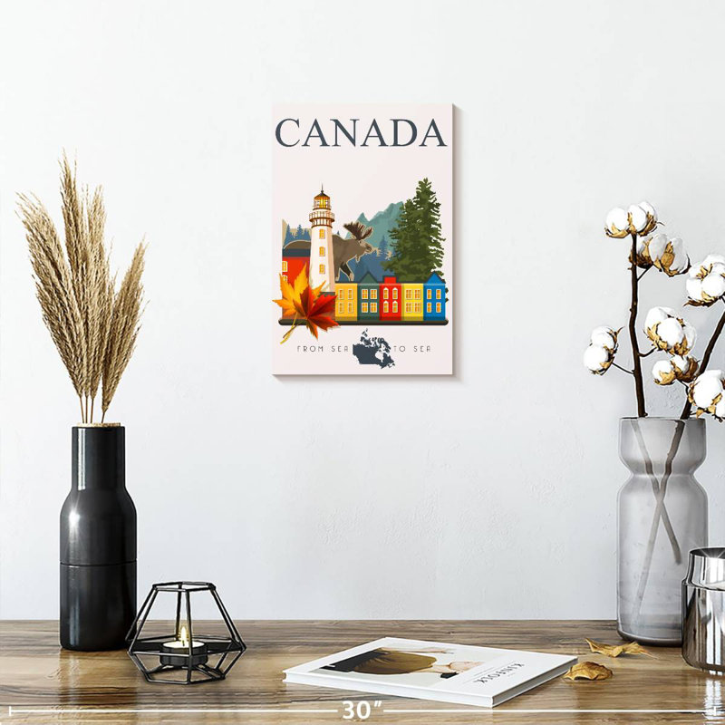 Aime Canada, d'un océan à l'autre, H 12 po x l 8 po