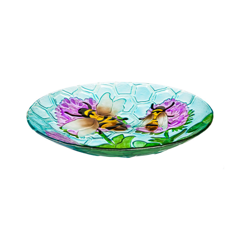 Bain d’oiseaux Mattawa occupé Bee days, H 18 po x l 18 po x P 2 po