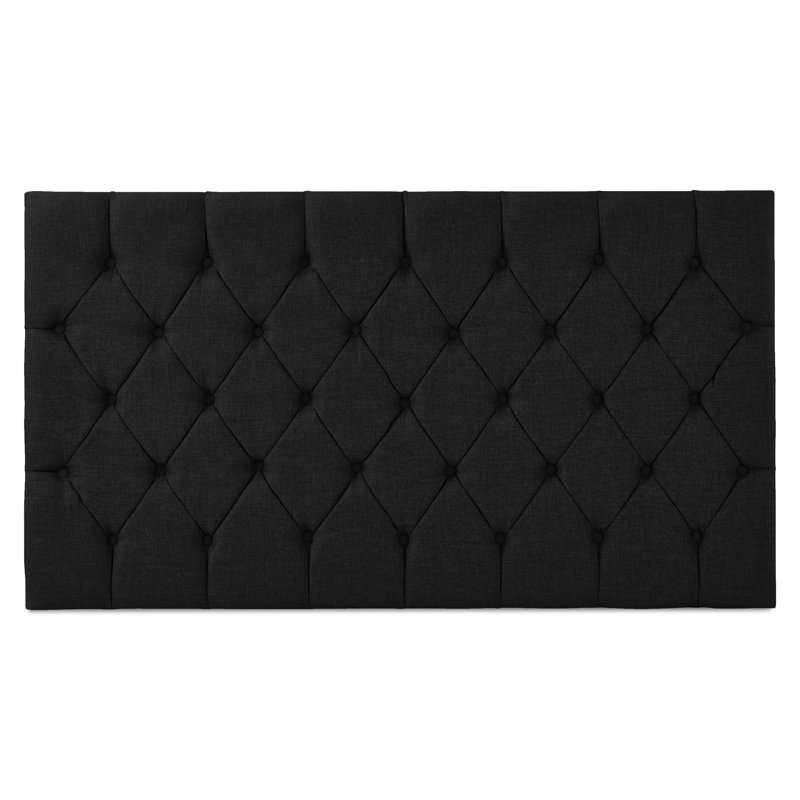 Bretz Upholstered Headboard, Double (4'6), Black