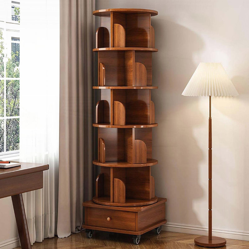 (UPGRADED) Bibliothèque rotative à 6 niveaux avec roulettes