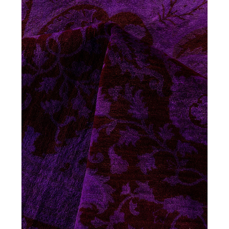 Overdyed One-of-a-Kind 10' 2" X 14' 4" Hand Knotted Area Rug