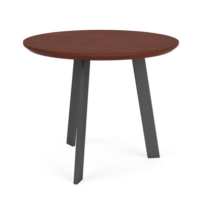 Luxe End Table Steel Legs 24" Dia High Pressure Laminate Top