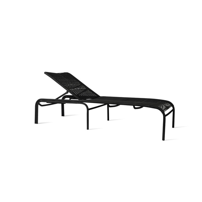 Loop Outdoor Chaise Lounge, Black