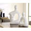 Buddha Seated Sculpture, Gel Coat White